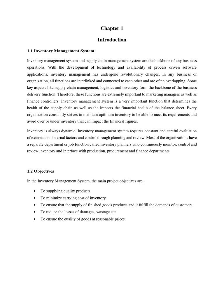 Inventory Management System Overview | PDF | Inventory | Supply Chain