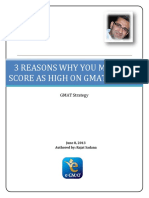 3 Reasons Why You May Not Score as High on GMAT Verbal -Ver2.0