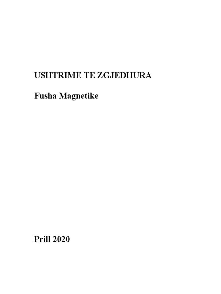 Ushtrime Te Zgjedhura (Fusha Magnetike) - Fizika 2 - Java 6 | PDF