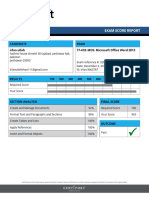 Candidate Irfan Ullah Exam 77-418: MOS: Microsoft O Ce Word 2013