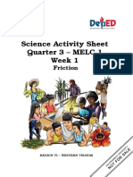 Science Activity Sheet Quarter 3 - MELC 1 Week 1: Riction