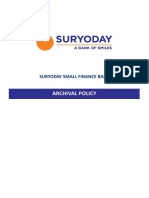 Suryoday Bank Archival - Policy