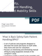 Back Safety, Safe Patient Handling, & Assisted Mobility Skills