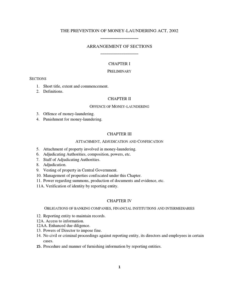 PMLA Act Overview and Penalties | PDF | Money Laundering | Securities ...