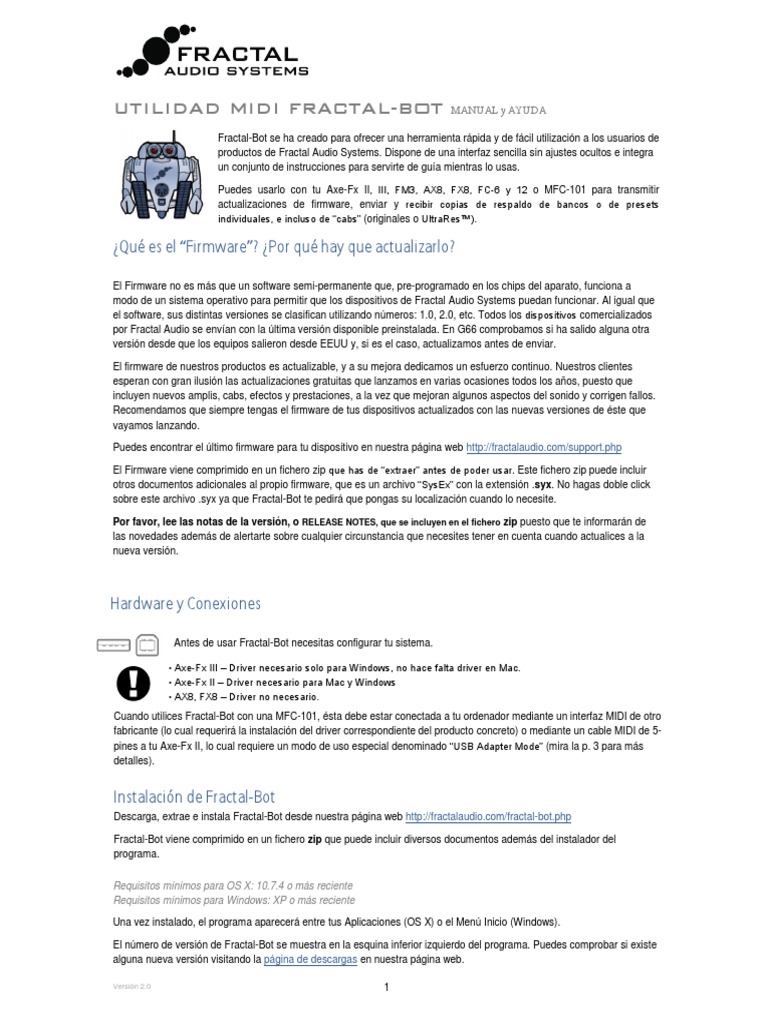 Fractal Bot Manual ES PDF Archivo de computadora Apoyo