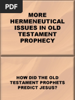 Hermeneutical Issues in Old Testament