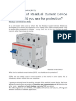 What Kind of Residual Current Device (RCD) Should You Use For Protection?
