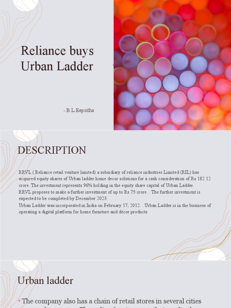 Reliance Buys Urban Ladder PDF