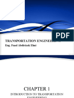 Transportation Engineering: Eng. Fuad Abdirizak Elmi