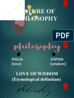 Nature of Philosophy