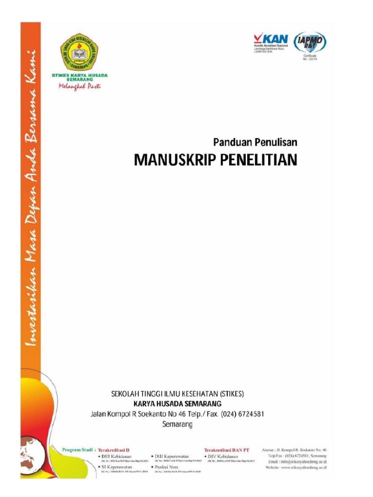 Panduan Penulisan Manuskrip Penelitian | PDF
