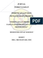 PPC - Jurnal 4 - Siti Fatimatuz Zahro - 1861201002664 - Perencanaan Produksi Fasilitas Produksi Dan Liniear Programing