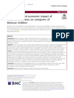 Psychosocial and Economic Impact of Rheumatic Diseases On Caregivers of Mexican Children2021Pediatric RheumatologyOpen Access