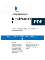 Entre 14 Model Usaha Pendapatan Modal Laba Proyeksi Keuangan