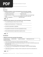 Grammar: Pre-Intermediate Short Test Unit 10 Test B