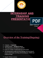 Internship and Training Presentation: Aman Chaturvedi