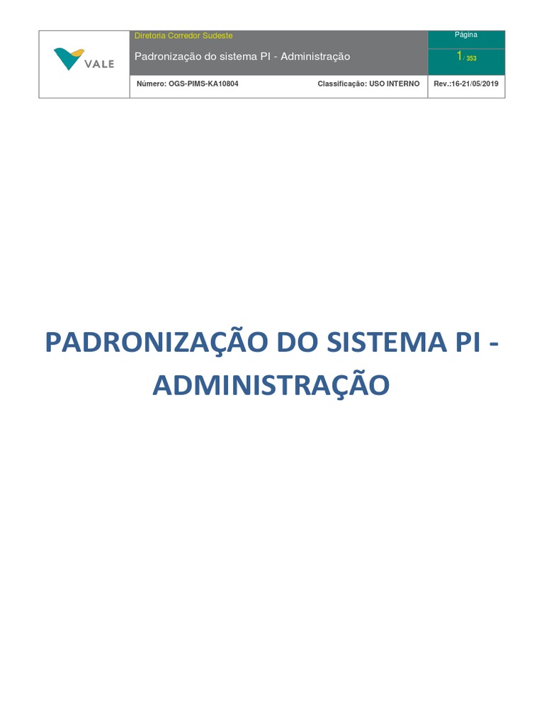 Padronização do Sistema PI - Administração | PDF | Ciência da ...