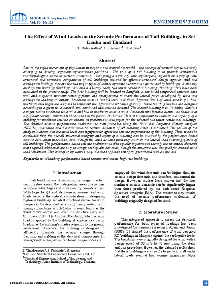 The Effect of Wind Loads On The Seismic Performance of Tall Buildings ...