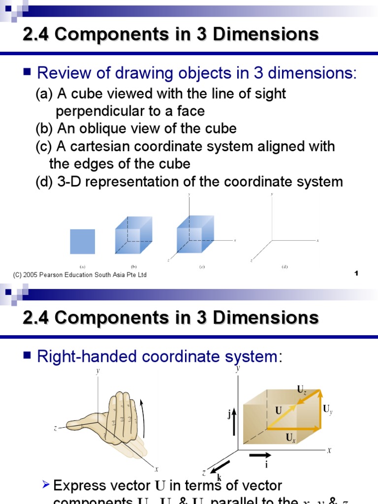 2.4 Components in 3 Dimensions | PDF | Euclidean Vector | Cartesian ...