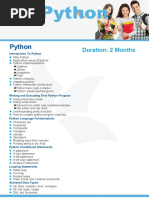 Python: Duration: 2 Months