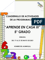 Cuadernillo Semana 34 Del 17 Al 21 de Mayo 2021