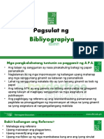Module 6B - Pagsulat NG Bibliyograpiya (Part 1)
