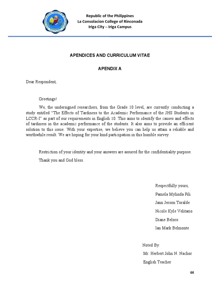Tardiness Study at La Consolacion College | PDF