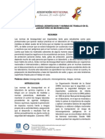 Informe Normas de Bioseguridad