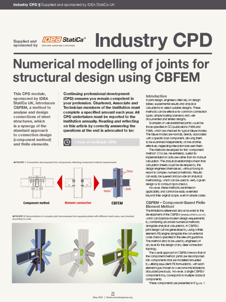 CBFEM for Steel Joint Design | PDF | Buckling | Stress (Mechanics)