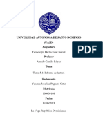 Universidad Autonoma de Santo Domingo Tarea 5.1 Informe de Lectura