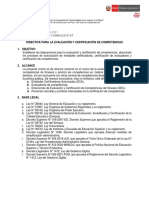 Directiva para La Evaluación y Certificación de Competencias (Propuesta)