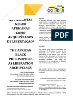 As Filosofias Negro Africanas Como Arquipélagos de Libertação The African Black Philosophies As Liberation Archipelags