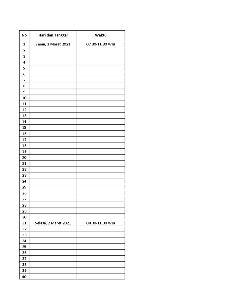 Jadwal Kegiatan Sosialisasi Operato | PDF
