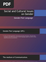 Social and Cultural Issues On Gender