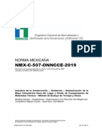 NMX C 507 Onncce 2019