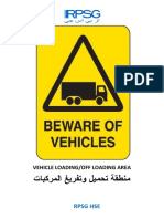 Beware of Moving Vehicles Sign