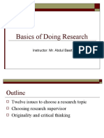 Week 2-Basics of Doing Research