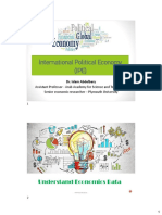 International Political Economy (IPE) : Understand Economics Data