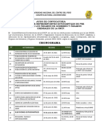 Cronograma de Elecciones Estudiantiles 2021