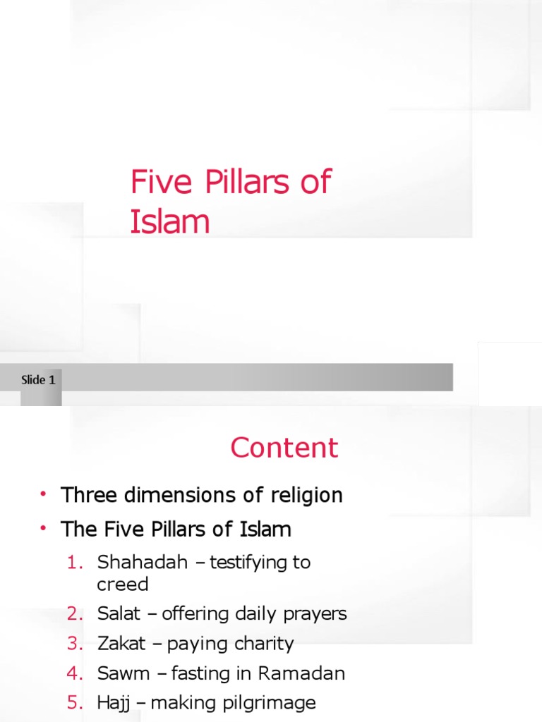 5 Pillars of Islam PDF Hajj Ramadan
