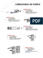 Catálogo de Cerraduras de Puerta