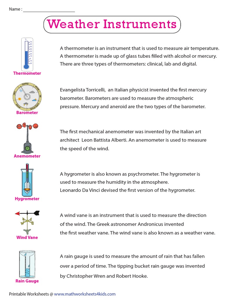 Description Chart PDF Metrology Scientific Observation