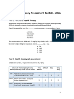 Ehealth Literacy Assessment Toolkit - Ehla: Tool 1. Functional Health Literacy