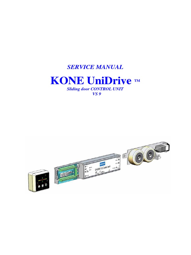 KONE UniDrive Sliding Door Manual | PDF | Electrical Connector | Power ...