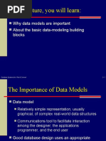 In This Lecture, You Will Learn:: Why Data Models Are Important About The Basic Data-Modeling Building Blocks