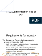 Product Information File or PIF