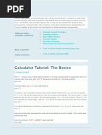 Calculator Tutorial: The Basics: High-Precision Scientific Calculator