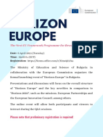 Horizon Europe - Agenda, 6 April