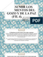 Espocicion Resumir Los Elemntos Del Gozo y de La Paz Filipenses 4