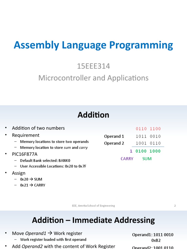 4 - Assembly Language Programming | PDF | Assembly Language | Division ...